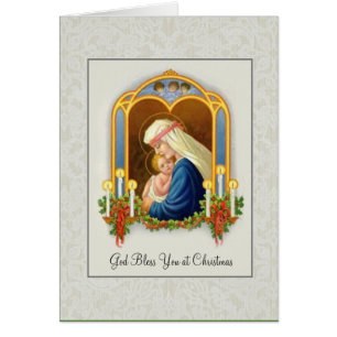 Vierge Marie béni par Jésus vintage bébé