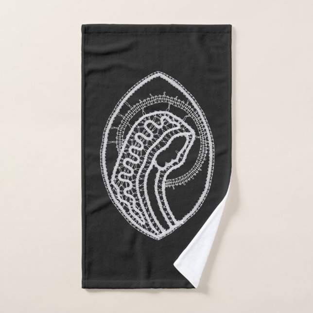 Vierge Marie Bienheureuse Catholique Dentelle Blan (Serviette à main)