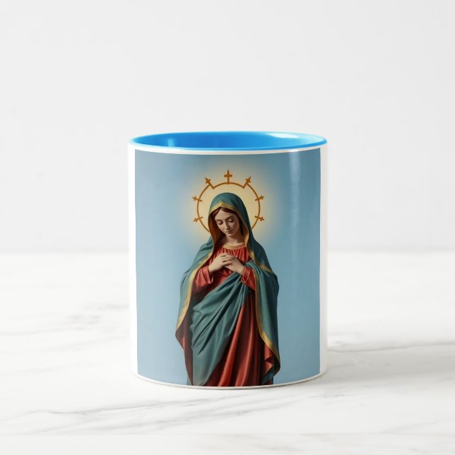 Vierge Marie Céramique Café Mug (Centre)