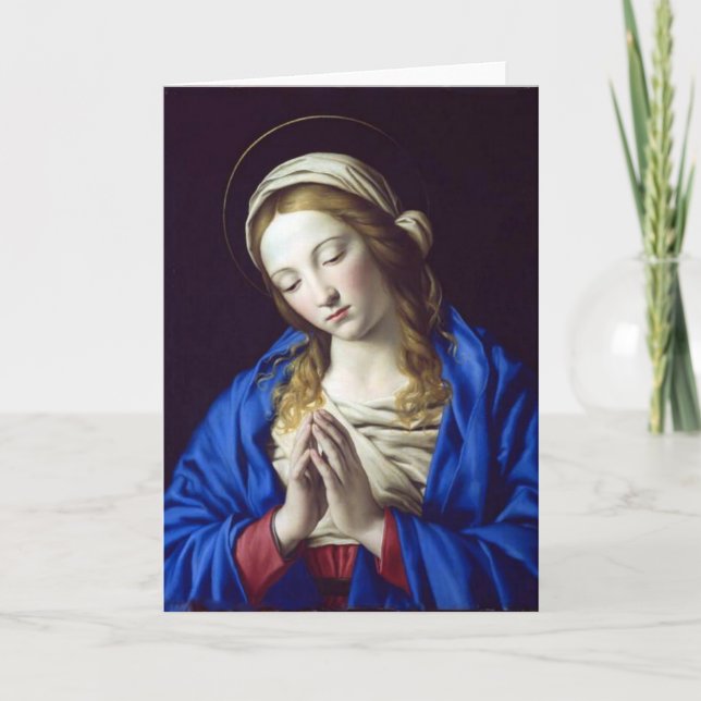 Vierge Marie dans la carte de prière (Devant)