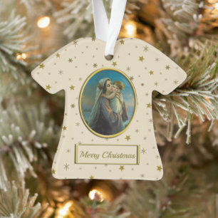 Vierge Marie et Bébé Jésus à Noël étoilé
