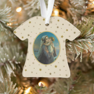 Vierge Marie et bébé Jésus sur Arrière - plan étoi