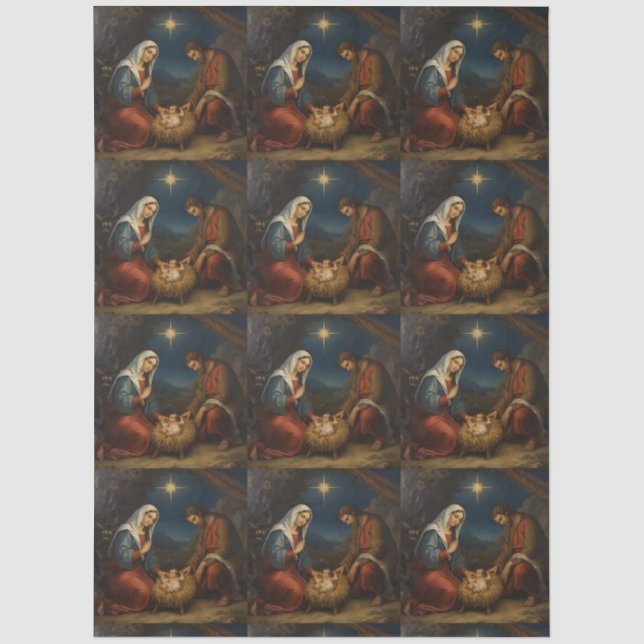 VIerge Marie et papier de soie découpé Jésus (Recto)