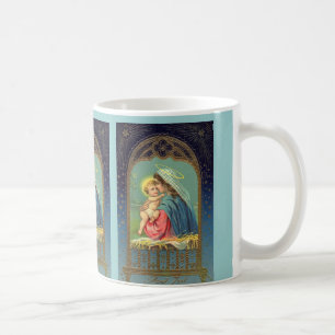 Vierge Marie et tasse antique de style de Jésus d