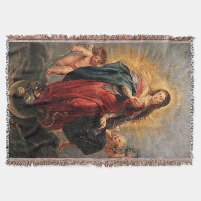 Vierge Marie Immaculée Coeur Jeter la couverture (Devant)