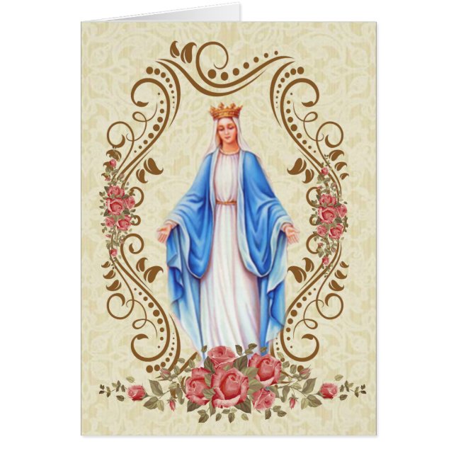 Vierge Marie  Remerciement de condoléances catholi (Devant)