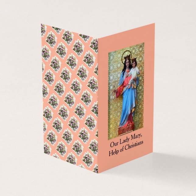 Vierge Marie, Secours des Chrétiens, Carte de Priè (Outside)