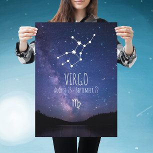 Vierge   Poster personnalisé Zodiac Constellation