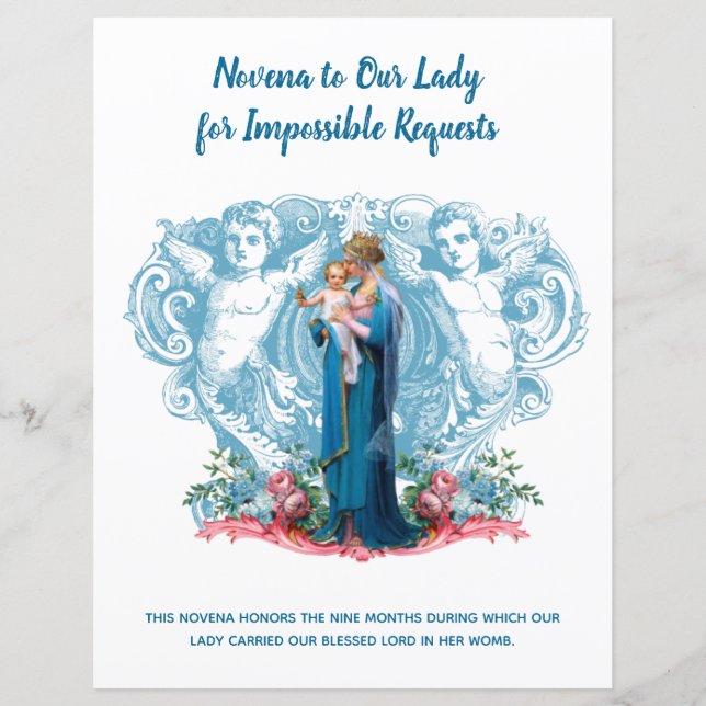 Vierge religieuse Marie Jésus-Anges Prière catholi (Devant)