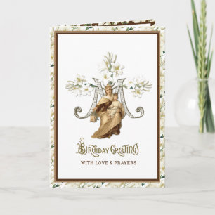 Vierge religieuse Marie Jésus Carte Vintage cathol