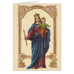 Vierge religieuse Mère Marie Vintage catholique