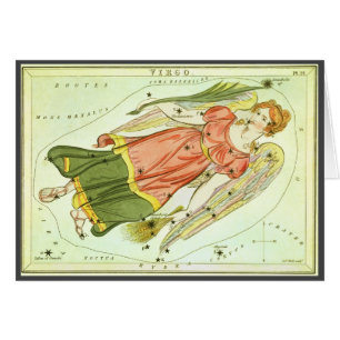 Vierge Vierge Antique Constellation Miroir d'Urani