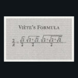 Viète's Pi Formula - Math Poster<br><div class="desc">Viète's Pi Formula with digits - Math Poster</div>