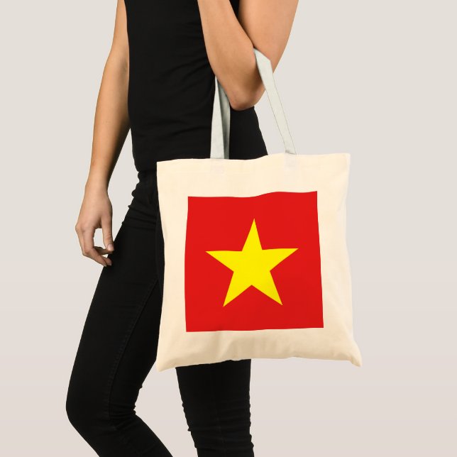 Vietnam Drapeau étoile jaune Sac fourre-tout (Devant (produit))