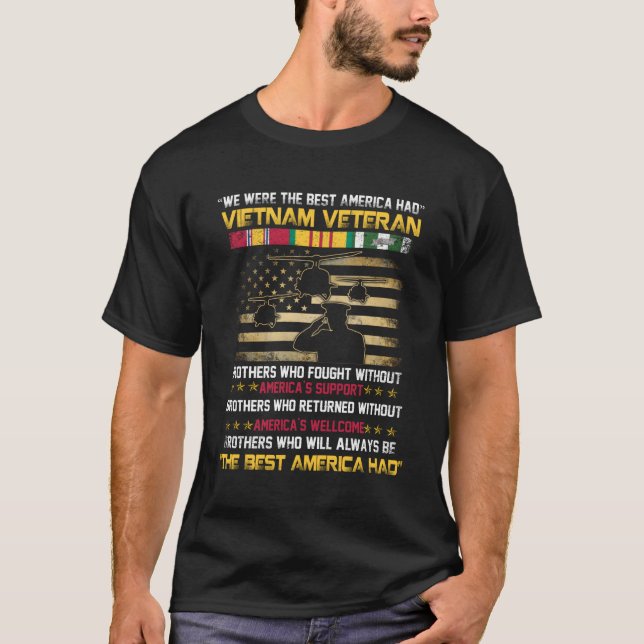 Vietnam Vétéran T-Shirt Nous Étions L'Amérique Ava (Devant)