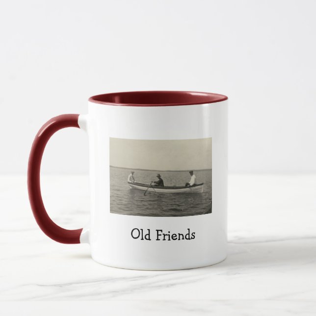 Vieux amis Bateau Antique Photo Café Mug (Gauche)