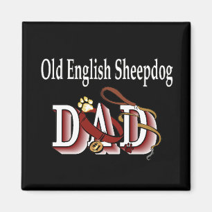 vieux anglais SHEEPDOG papa Magnet