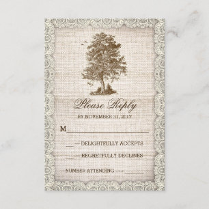 vieux arbre mariage campagnard rustique RSVP