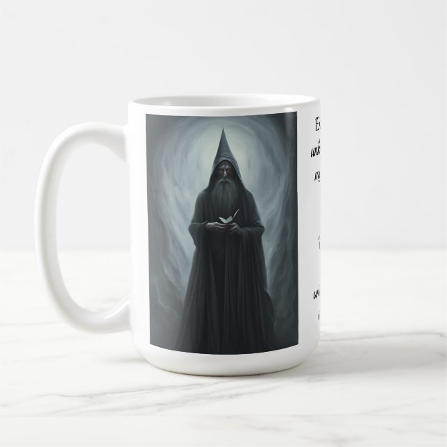 Vieux Assistant Gris Sage Mug avec devis (Gauche)
