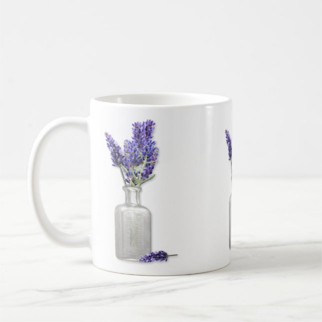Vieux Bouteille De Lavande Mug (Gauche)
