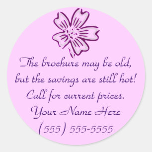 Vieux Brochure, Sticker à prix chaud