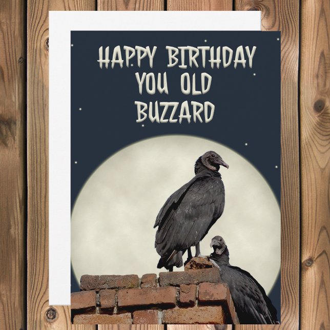 Vieux Buzzard Bonne Carte de voeux d'anniversaire (Créateur téléchargé)