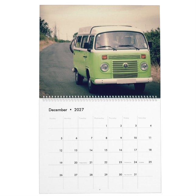 Vieux calendrier de voiture (Dec 2027)