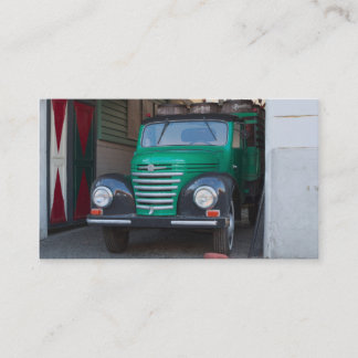 Vieux camion avec bière - carte de visite
