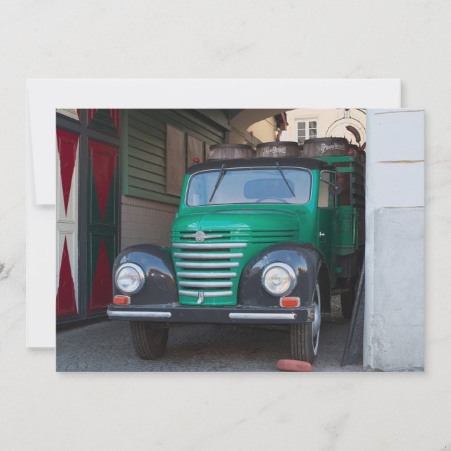 Vieux camion avec bière - invitation (Devant)