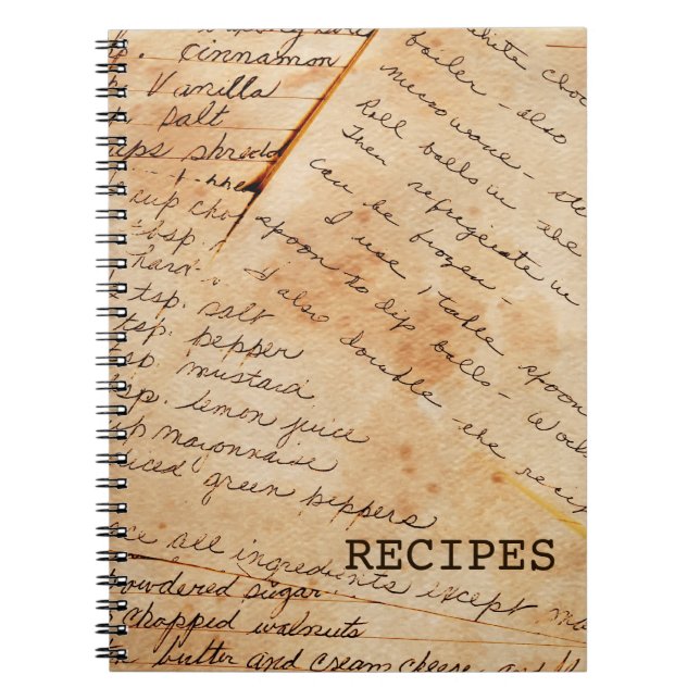 Vieux carnet de recettes de famille (Devant)