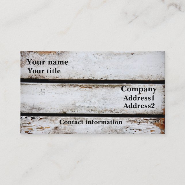 Vieux carte de visite de conseils blancs (Devant)