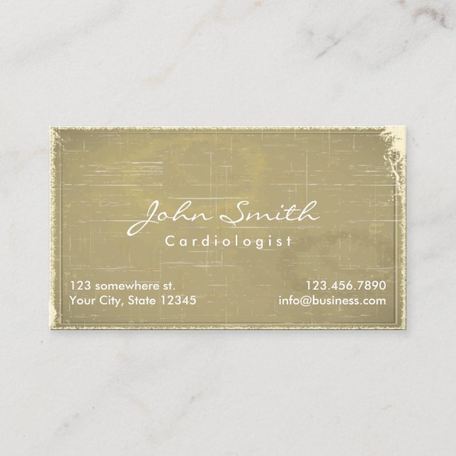 Vieux carte de visite de papier vintage de (Devant)