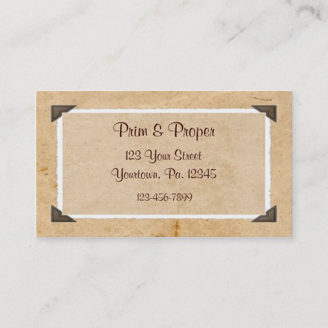 Vieux Carte de visite photo personnalisé (Devant)