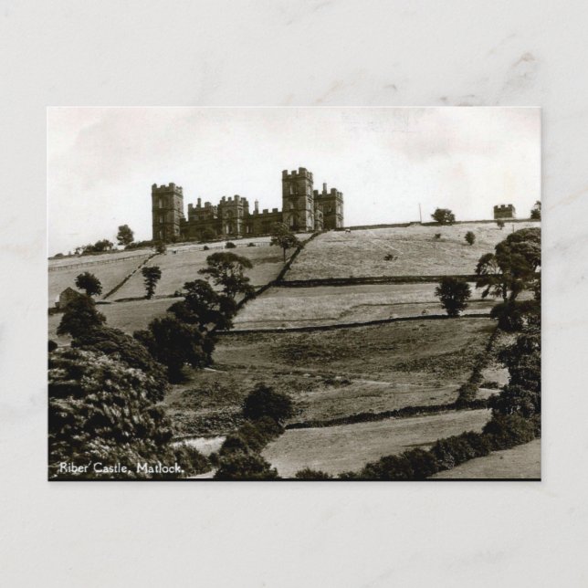 Vieux Carte Postale - Château Riber, Matlock, Derb (Devant)
