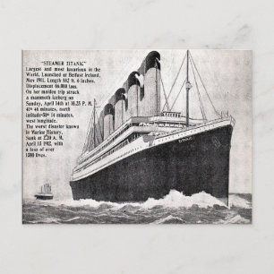 Vieux Carte Postale - Le Steamer "Titanic".