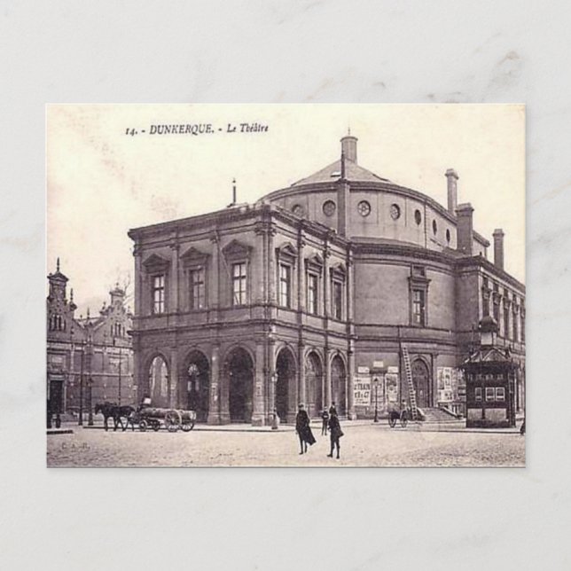 Vieux Carte Postale - Théâtre, Dunkerque, Nord (Devant)