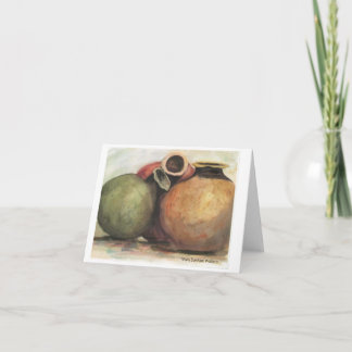 Vieux carte pour notes de poterie