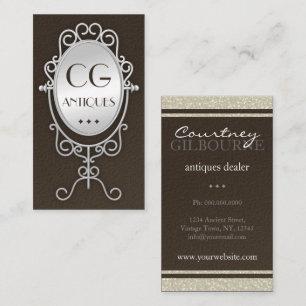 Vieux cartes de visite vintages de brocanteur de