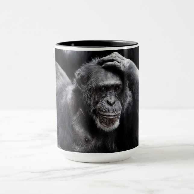 Vieux Chimpanzé nom personnalisé tasses (Centre)
