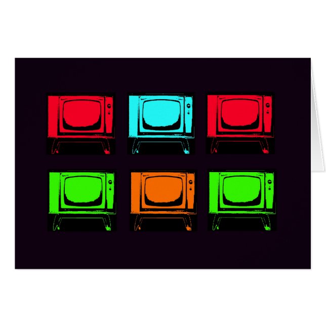 Vieux collage de TV (Devant horizontal)