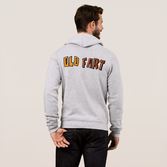 Vieux Con Sweat à Capuche Homme Fermeture Éclair (Dos entier)