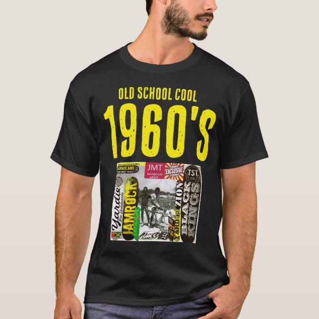 VIEUX COOL SCOLAIRE 1960 T-shirt foncé de base (Devant)