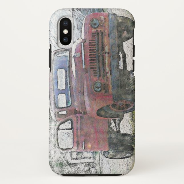 Vieux Coque iPhone XS Camion (Dos)