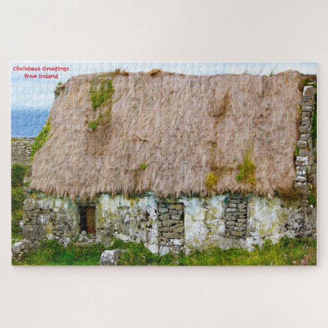 Vieux cottage irlandais Galway Irlande. Puzzle (Horizontal)