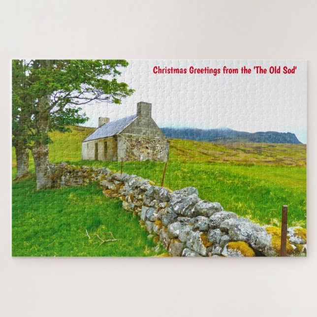 Vieux cottage irlandais Galway Irlande. Puzzle (Horizontal)
