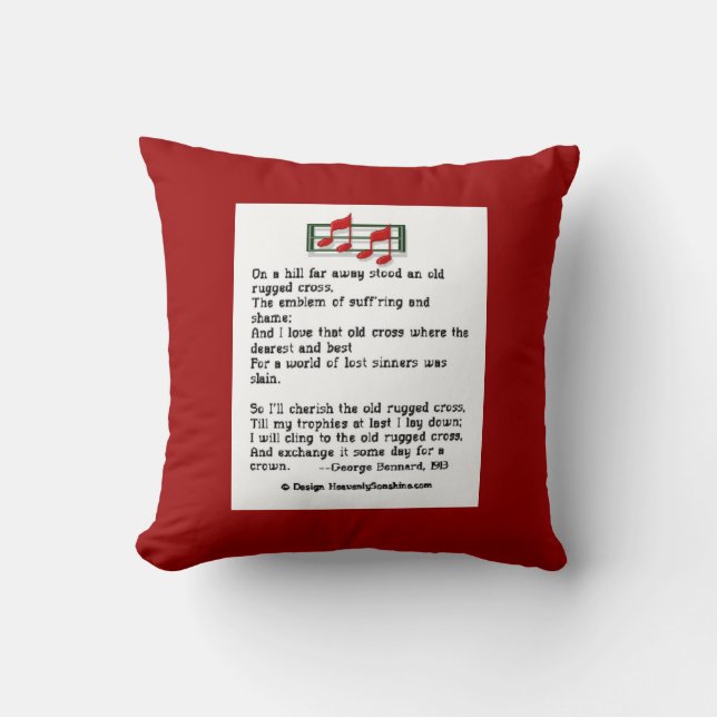 Vieux coussin croisé rocailleux d'hymne (Recto)