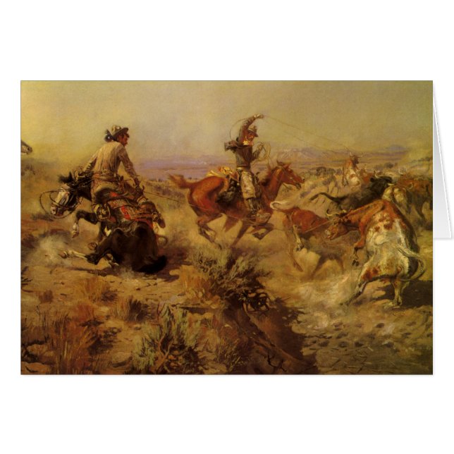 Vieux Cowboys, Jetés à bas par CM Russell (Devant horizontal)