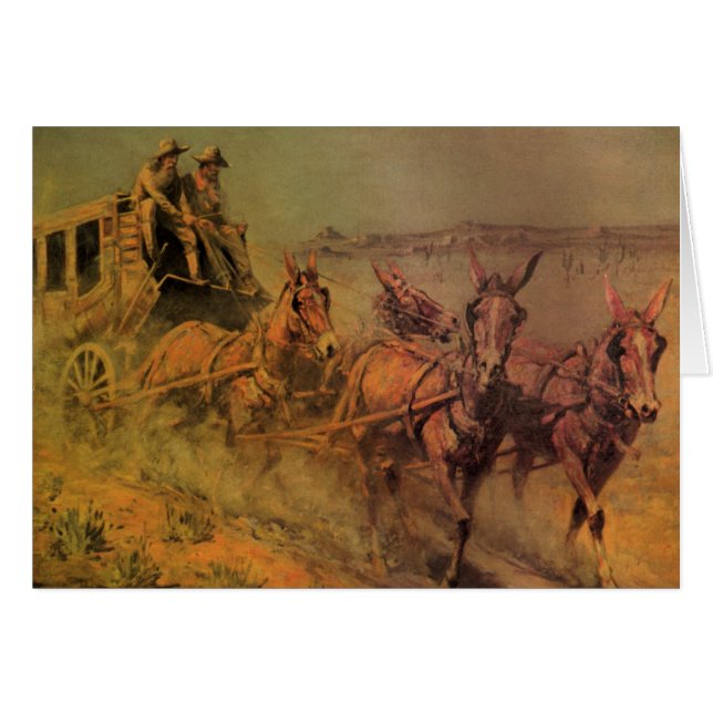Vieux Cowboys, La diligence par John Borein (Devant horizontal)