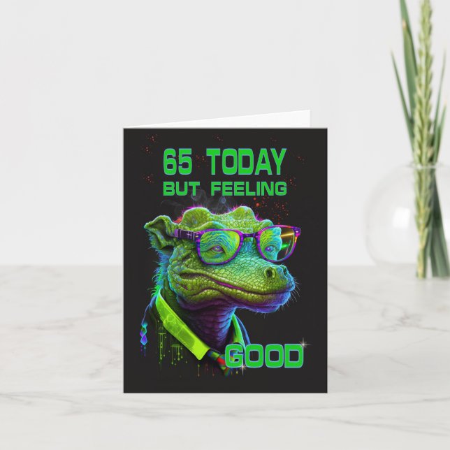Vieux dragon, carte de 65e anniversaire (Devant)