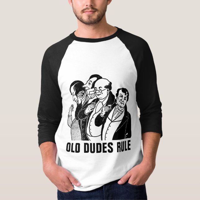 VIEUX DUDES RULE, Drôle T-shirts Hommes (Devant)